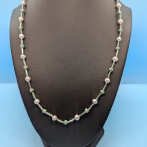 Elegant Pearls & Turquoise Necklace