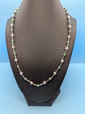 Elegant Pearls & Turquoise Necklace