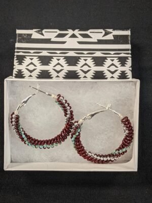 Earrings - 3 Color Swirl -Nizhoni - Hoop