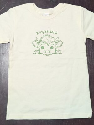 Kinyaa’áanii Highland Baby Cow Navajo Clan Kids’ T-Shirt - Designed by Adakair