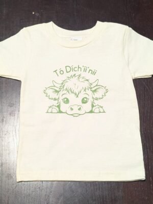 Tó Dích’íí’nii Highland Baby Cow Navajo Clan Kids’ T-Shirt - Designed by Adakair